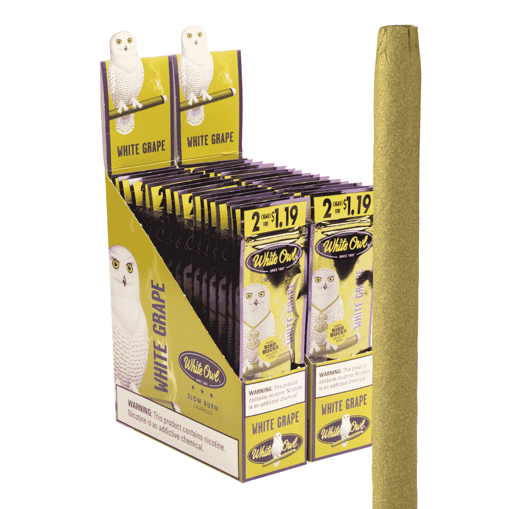 White Owl Cigarillos White Grape Wholesale Cigars Santa Clara Cigars   WOCWG119 Cartons Or 1 