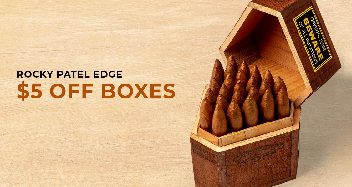 $5 Off Rocky Patel Edge Boxes