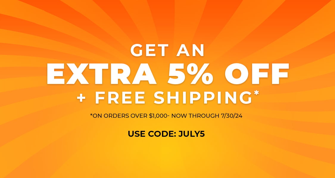 5% Off Orders + Free Shipping